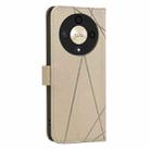 For Honor X9B / Magic6 Lite Geometric Pattern RFID Leather Phone Case(Beige) - 3