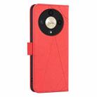 For Honor X9B / Magic6 Lite Geometric Pattern RFID Leather Phone Case(Red) - 3