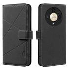 For Honor X9B / Magic6 Lite Geometric Pattern RFID Leather Phone Case(Black) - 1