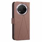 For Honor X9C 5G / Magic7 Lite Geometric Pattern RFID Leather Phone Case(Brown) - 3