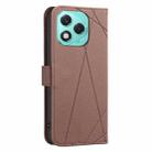 For Honor 400 Lite Geometric Pattern RFID Leather Phone Case(Brown) - 3