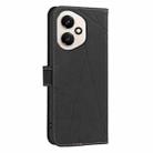 For Honor 400 Global 156.5mm Geometric Pattern RFID Leather Phone Case(Black) - 3