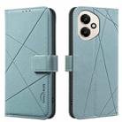 For Honor 400 Global 156.5mm Geometric Pattern RFID Leather Phone Case(Green) - 1