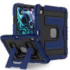 For iPad Air 11 2025 / 2024 Big Holder Silicone Hydric PC Tablet Case with Shoulder Strap(Navy Black) - 2