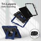 For iPad Air 11 2025 / 2024 Big Holder Silicone Hydric PC Tablet Case with Shoulder Strap(Navy Black) - 3