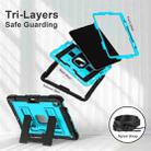 For iPad Air 11 2025 / 2024 Big Holder Silicone Hydric PC Tablet Case with Shoulder Strap(Black Blue) - 3