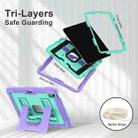 For iPad mini 6 2021 / mini 2024 Big Holder Silicone Hydric PC Tablet Case with Shoulder Strap(Purple Mint) - 3