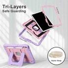 For iPad 2025 / 2022 Big Holder Silicone Hydric PC Tablet Case with Shoulder Strap(Purple Rose Gold) - 3