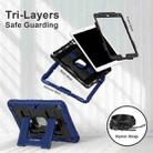 For iPad 10.2 1021 / 10.5 2019 Big Holder Silicone Hydric PC Tablet Case with Shoulder Strap(Navy Black) - 3