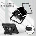 For iPad 10.2 1021 / 10.5 2019 Big Holder Silicone Hydric PC Tablet Case with Shoulder Strap(Black) - 3