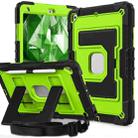 For iPad 10.2 1021 / 10.5 2019 Big Holder Silicone Hydric PC Tablet Case with Shoulder Strap(Black Olivine) - 1