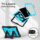 For iPad 10.2 1021 / 10.5 2019 Big Holder Silicone Hydric PC Tablet Case with Shoulder Strap(Black Blue) - 3