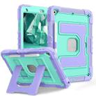 For iPad 10.2 1021 / 10.5 2019 Big Holder Silicone Hydric PC Tablet Case with Shoulder Strap(Purple Mint) - 2