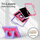 For iPad 10.2 1021 / 10.5 2019 Big Holder Silicone Hydric PC Tablet Case with Shoulder Strap(Purple Rose Red) - 3