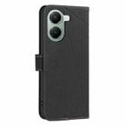 For Redmi Turbo 4 Geometric Pattern RFID Leather Phone Case(Black) - 3