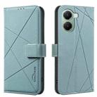 For Redmi Turbo 4 Geometric Pattern RFID Leather Phone Case(Green) - 1
