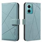 For Redmi 10 2022 / Note 11 4G Geometric Pattern RFID Leather Phone Case(Green) - 1