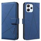 For Redmi 12 4G Geometric Pattern RFID Leather Phone Case(Blue) - 1