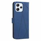 For Redmi 12 4G Geometric Pattern RFID Leather Phone Case(Blue) - 3