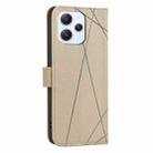 For Redmi 12 4G Geometric Pattern RFID Leather Phone Case(Beige) - 3