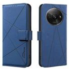 For Redmi A3 Geometric Pattern RFID Leather Phone Case(Blue) - 1