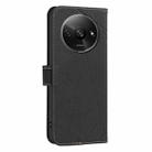 For Redmi A3 Geometric Pattern RFID Leather Phone Case(Black) - 3