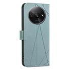 For Redmi A3 Geometric Pattern RFID Leather Phone Case(Green) - 3