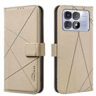 For Redmi K70 / K70 Pro Geometric Pattern RFID Leather Phone Case(Beige) - 1