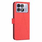 For Redmi K70 / K70 Pro Geometric Pattern RFID Leather Phone Case(Red) - 3