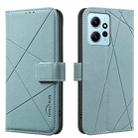 For Redmi Note 12 4G Geometric Pattern RFID Leather Phone Case(Green) - 1