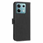 For Redmi Note 13 5G Geometric Pattern RFID Leather Phone Case(Black) - 3