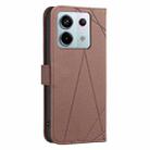 For Redmi Note 13 Pro 5G Geometric Pattern RFID Leather Phone Case(Brown) - 3