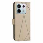 For Redmi Note 13 Pro 5G Geometric Pattern RFID Leather Phone Case(Beige) - 3