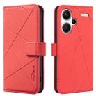 For Redmi Note 13 Pro+ 5G Geometric Pattern RFID Leather Phone Case(Red) - 1