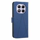 For Redmi Note 14 Pro 4G Geometric Pattern RFID Leather Phone Case(Blue) - 3