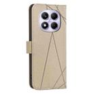For Redmi Note 14 Pro 4G Geometric Pattern RFID Leather Phone Case(Beige) - 3
