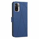 For Redmi Note 10 4G / Note 10S Geometric Pattern RFID Leather Phone Case(Blue) - 3