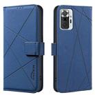 For Redmi Note 10 Pro Max / Note 10 Pro Geometric Pattern RFID Leather Phone Case(Blue) - 1