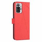 For Redmi Note 10 Pro Max / Note 10 Pro Geometric Pattern RFID Leather Phone Case(Red) - 3