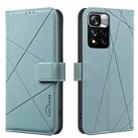 For Redmi Note 11 Pro / 11 Pro 5G Global Geometric Pattern RFID Leather Phone Case(Green) - 1