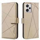 For Redmi Note 12 Pro+ Global Geometric Pattern RFID Leather Phone Case(Beige) - 1