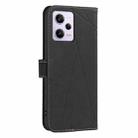 For Redmi Note 12 Pro 5G Global Geometric Pattern RFID Leather Phone Case(Black) - 3