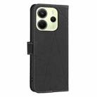For Redmi Note 14 4G 16.25mm Geometric Pattern RFID Leather Phone Case(Black) - 3