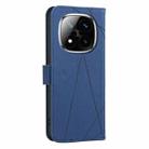 For Redmi Note 14 Pro 5G / 14 Pro+ 5G Geometric Pattern RFID Leather Phone Case(Blue) - 3