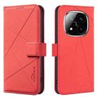 For Redmi Note 14 Pro 5G / 14 Pro+ 5G Geometric Pattern RFID Leather Phone Case(Red) - 1