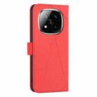 For Redmi Note 14 Pro 5G / 14 Pro+ 5G Geometric Pattern RFID Leather Phone Case(Red) - 3