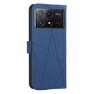 For Redmi K70E Geometric Pattern RFID Leather Phone Case(Blue) - 3