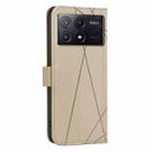 For Redmi K70E Geometric Pattern RFID Leather Phone Case(Beige) - 3