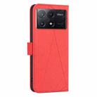 For Redmi K70E Geometric Pattern RFID Leather Phone Case(Red) - 3