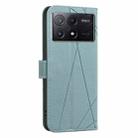 For Redmi K70E Geometric Pattern RFID Leather Phone Case(Green) - 3